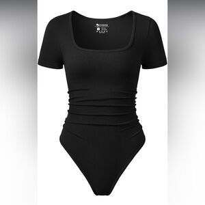 OQQ Women’s Black Bodysuit